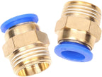 Pneumatic Quick Connector M5 1/8 1/4 3/8 1/2 PU Hose Air Pipe 4 6 8 10 12 14 16mm PC8-02 Brass Straight(PC6-01)