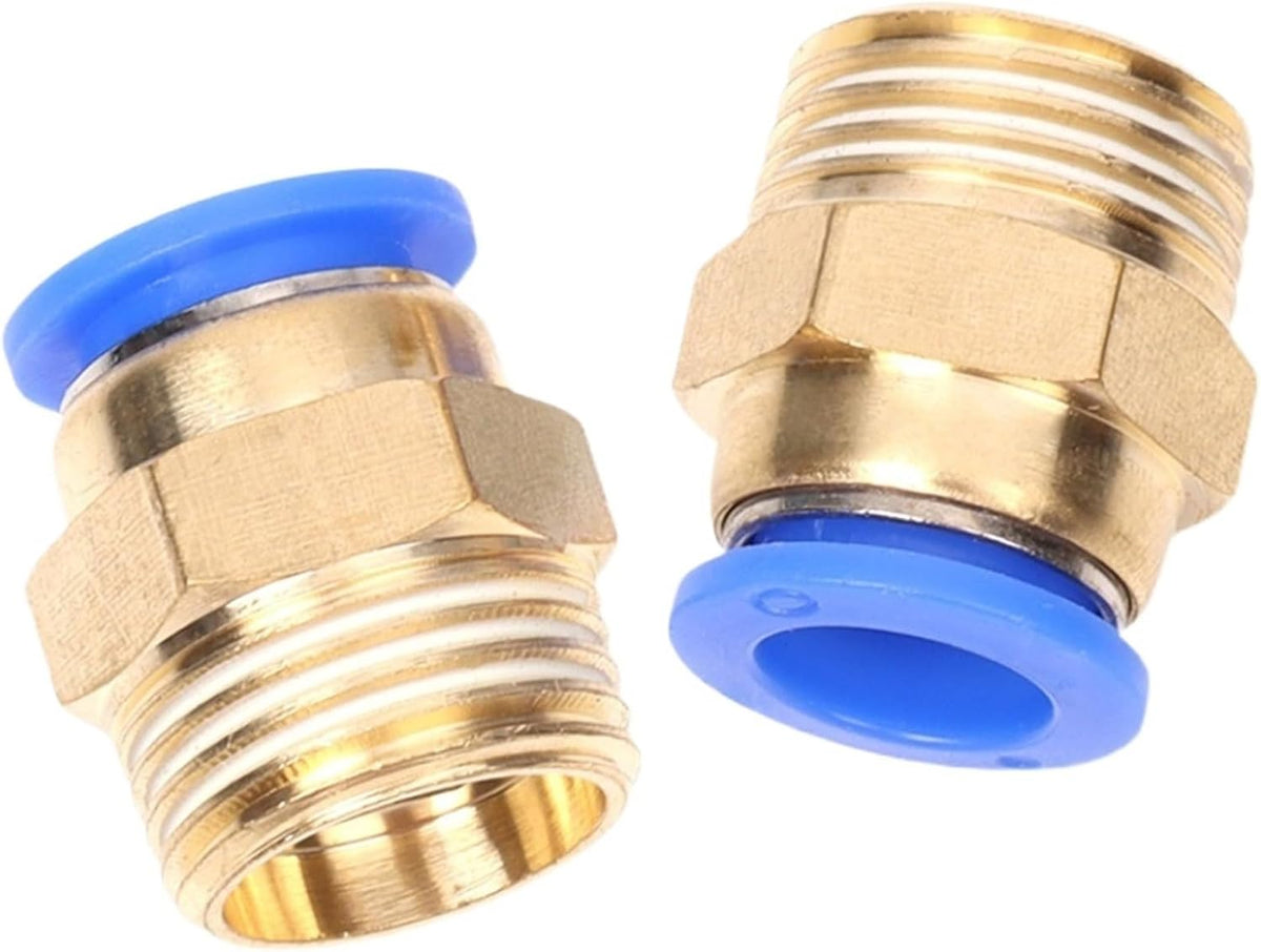 Pneumatic Quick Connector M5 1/8 1/4 3/8 1/2 PU Hose Air Pipe 4 6 8 10 12 14 16mm PC8-02 Brass Straight(PC6-01)