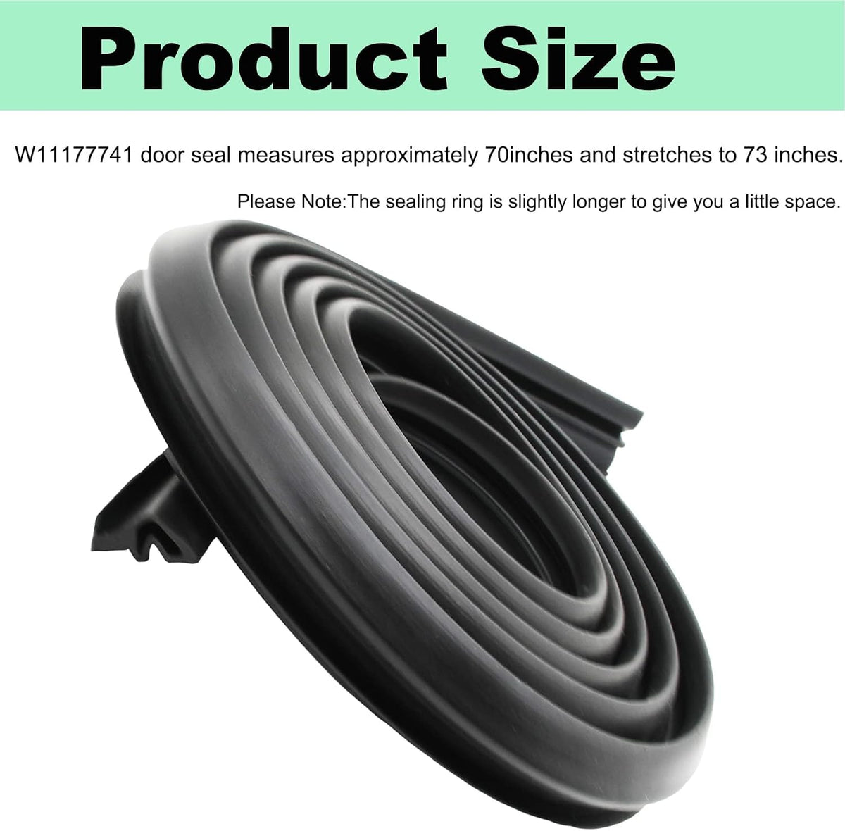 LaWana W11177741 Dishwasher Door Gasket Seal for Whirlpool Replacement