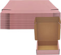 Pink Shipping Boxes 24 Pack 8x6x2 inches, Corrugated Cardboard Mailer Boxes