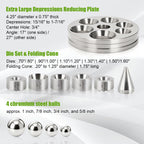 Coin Ring Making Tool with Reducing Plate, Reduction Die Set & Folding Cone