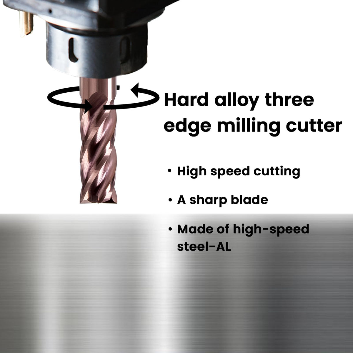 NZ 4 Flute 7/32" Square End Mill with TiSiN Coating