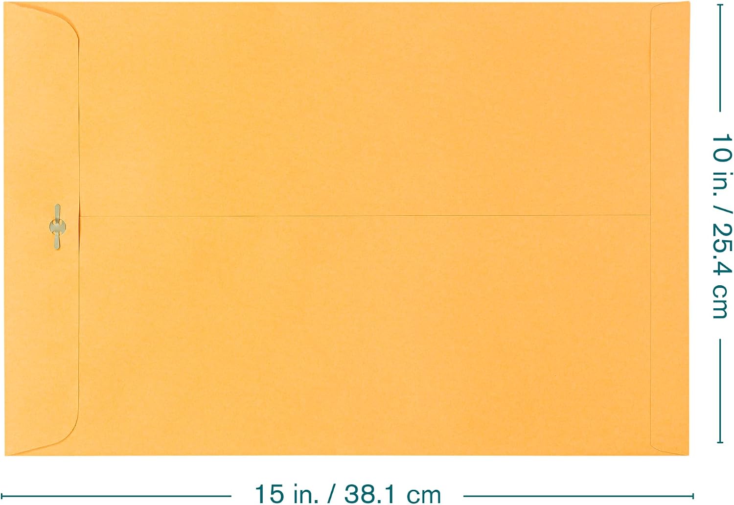 10 x 15 Clasp Envelopes - 10 Pack Brown Kraft Catalog Mailing Gummed Seal Envelope - 28lb Heavyweight 10x15 Inches