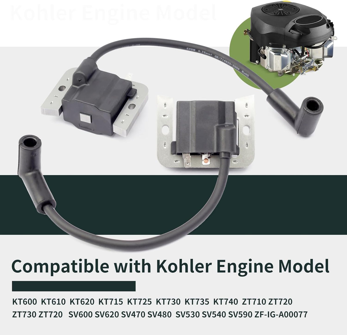 32-584-06-S Ignition Coil Module Compatible with Kohler KT ZT Engine
