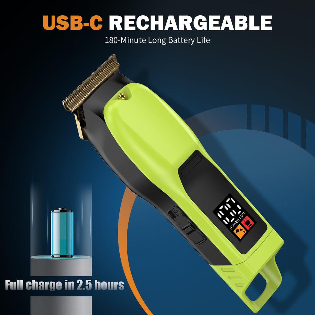 Beard Trimmer for Men, Rechargeable Cordless Hair Clipper