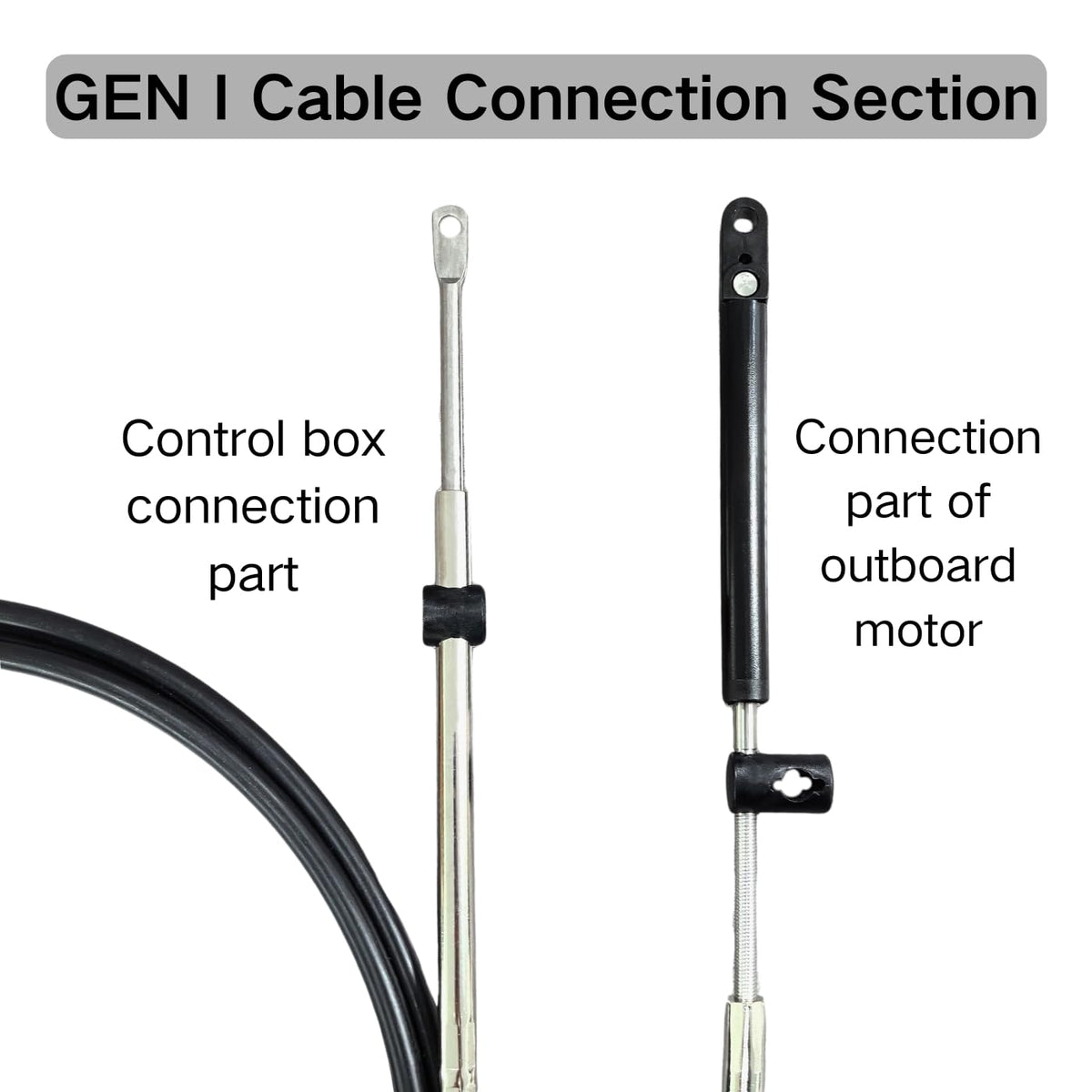 For Mercury GEN I Throttle Shift Cables 10FT Remote Control Outboard Engine