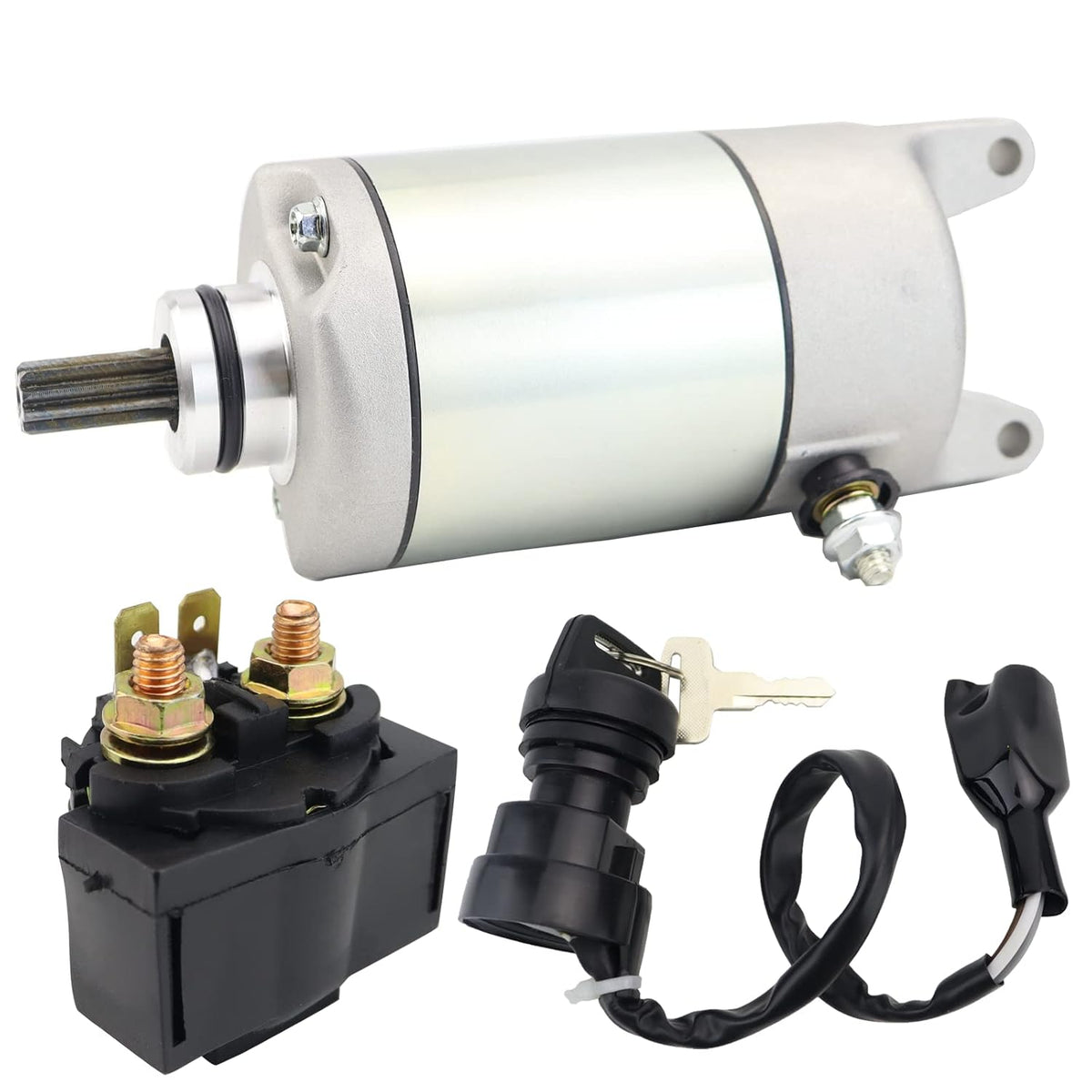 Starter & Relay & Ignition Switch for Kawasaki Brute Force 650 750