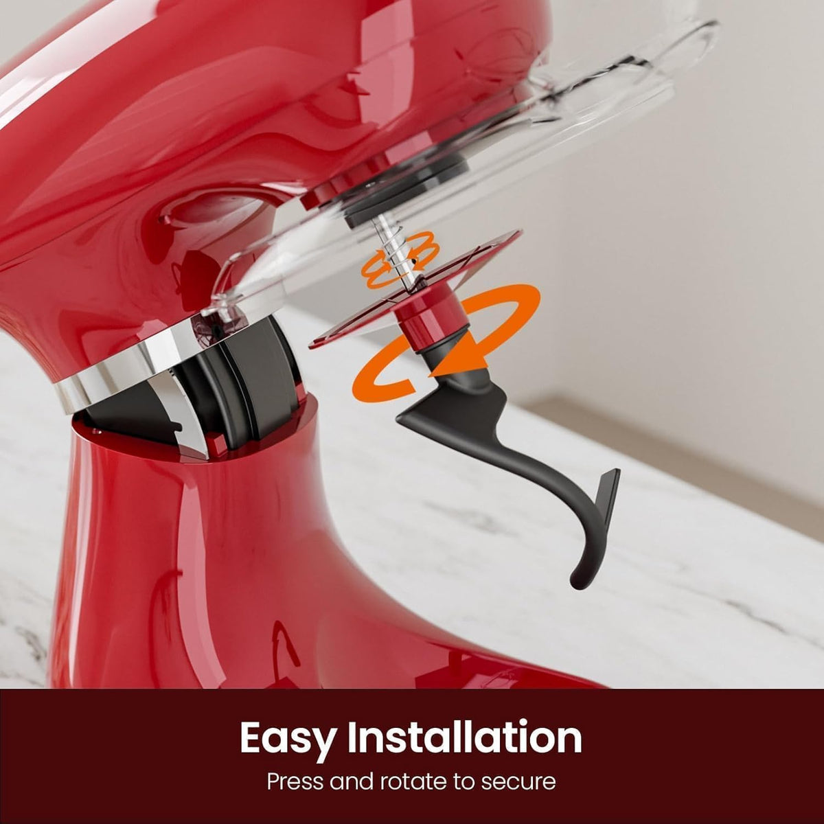 5.5QT 12-Speed Electric Stand Mixer, Tilt Head Kitchen Mixer, Red