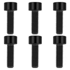 TIRYTU Lightweight Titanium Bolts M6x18 Hex Socket Screws, Black, 6PC