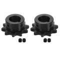 uxcell 2 Pcs #40 Chain Roller Sprocket 3/4" Bore, 10 Tooth C45 Carbon Steel ANSI #40 Roller Sprocket Round Hole with Set Screws for ISO 08A Chain