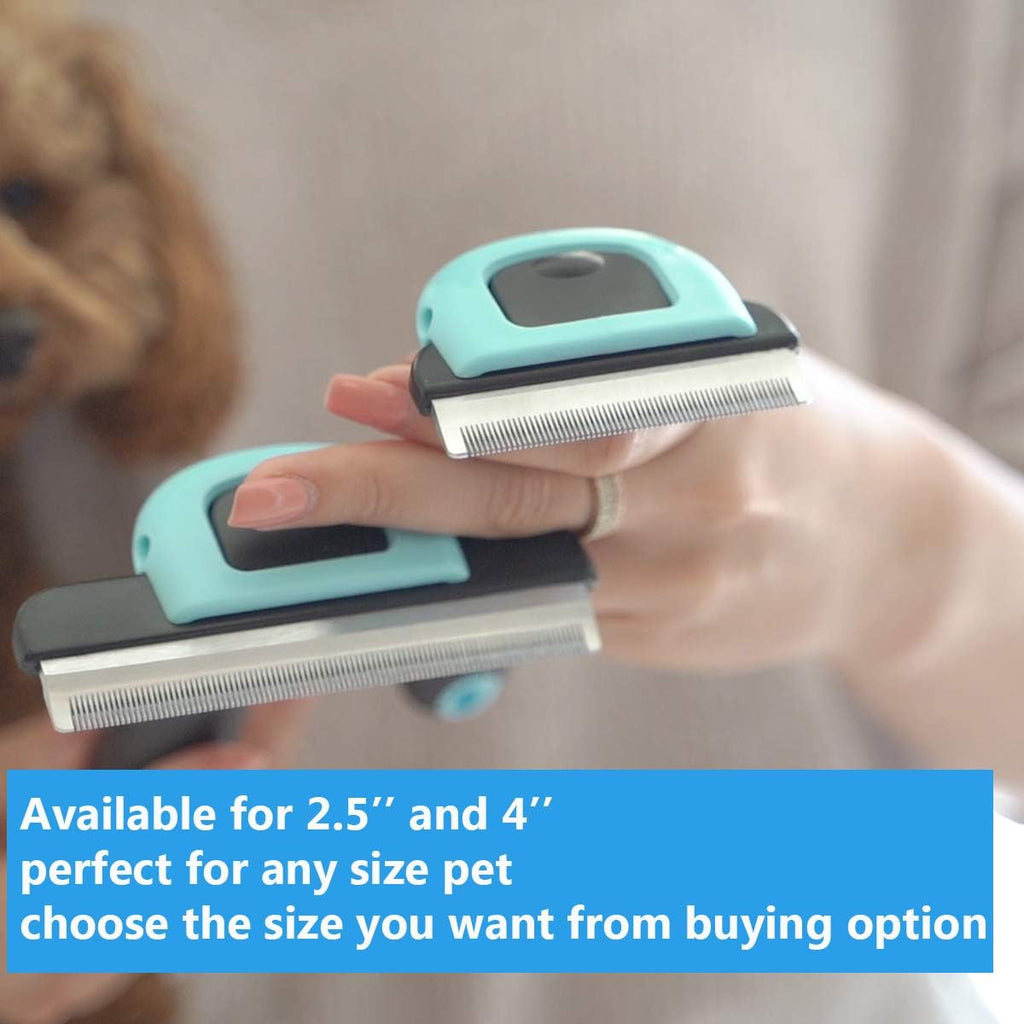 Cat Brush & Cat Comb for Shedding, 2.5inch Blue - Hair Brush for Long Hair and Short Hair, Pet Grooming Tool for