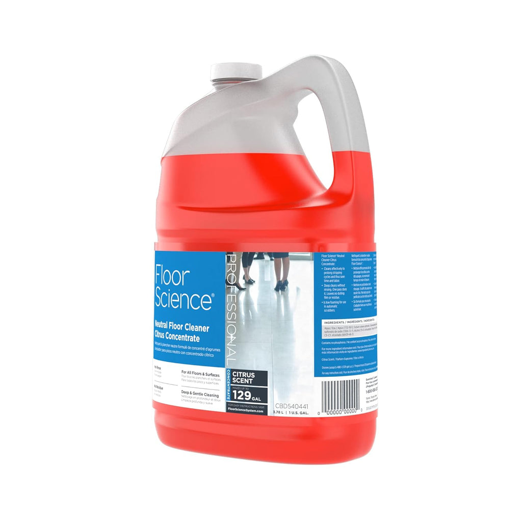 Floor Science Neutral Floor Cleaner, Concentrate, 1 Gallon