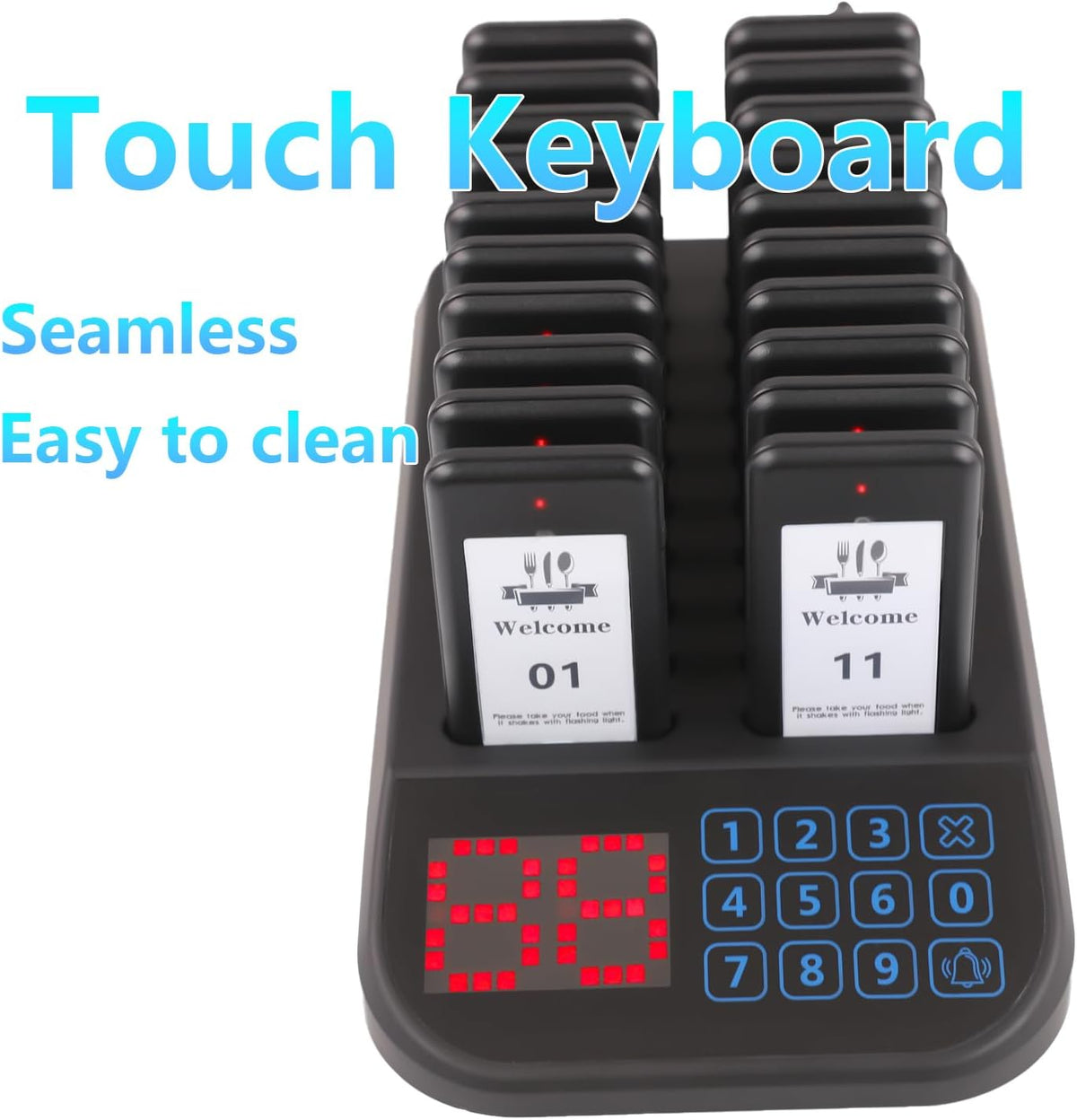 Restaurant Pager System, 20 Beepers, Wireless Calling System