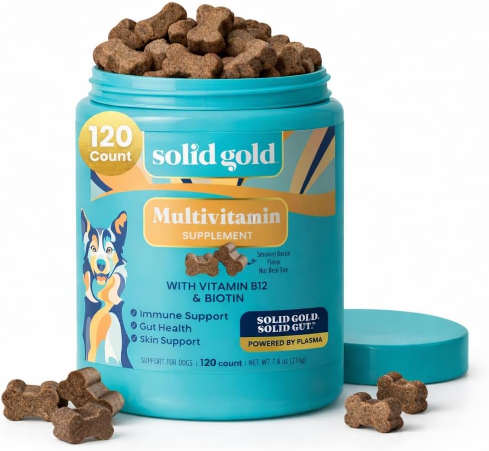 Dog Vitamins, Multivitamin Chews for Immune & Skin, 120ct