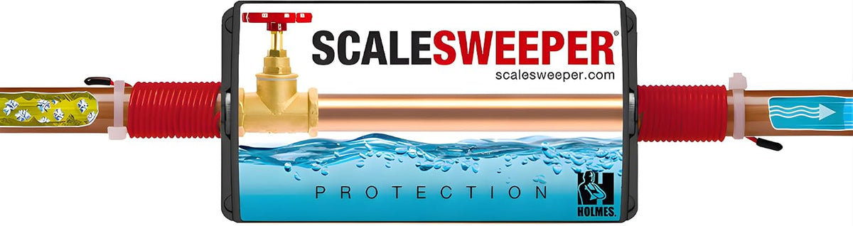 Whole House Electronic Water Descaler & Hard Water Conditioner – Salt-Free Scale Prevention, Reduces Limescale &