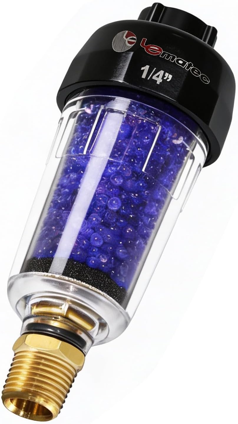 LE LEMATEC Inline Air Dryer & Desiccant Filter for Paint Spray Gun
