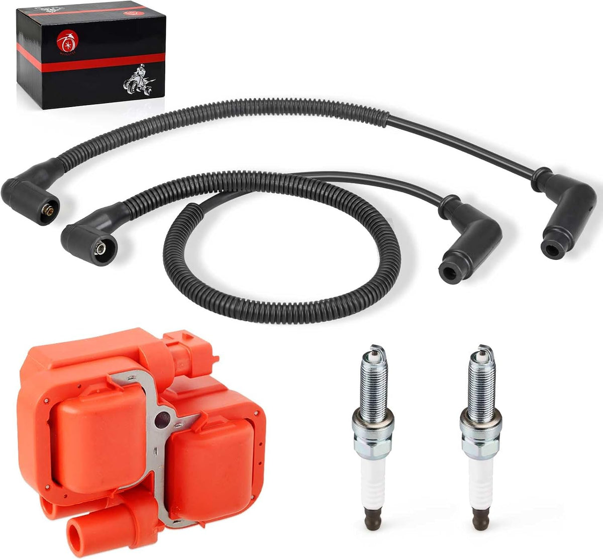 Ignition coil & Spark plug w/Wire Cap for Can-Am Maverick Max 1000 1000R