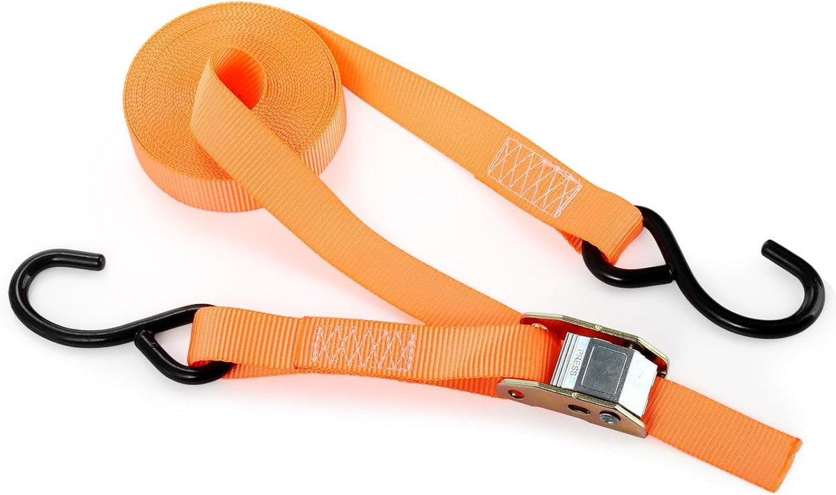 4 Pack Tie-Down Cam Straps, 1"x 20' Polyester Cambuckle Tie Down Strap Pull Ratchet Strap, 1000lbs Capacity Cargo