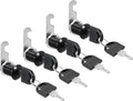 Cabinet Drawer Lock with Keys 4 Pcs 1" (25mm) Keyed Different Zinc Alloy Security Lock Cylinder Cam for Door Cupboard