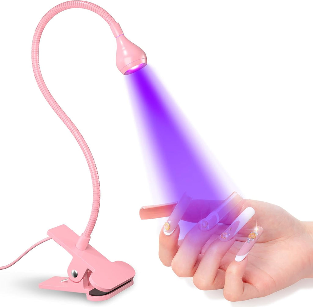 UV Nail Lamp - UV Light for Gel Nails, Flash Cure Lamp | LED Gooseneck Flash Cure Lamp for Nails, Manicure Dryer