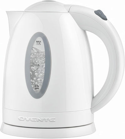1.7L Electric Tea Kettle, 1100W BPA-Free Water Boiler, White KP72W | Fast Boiling, Auto Shut-Off, Boil-Dry
