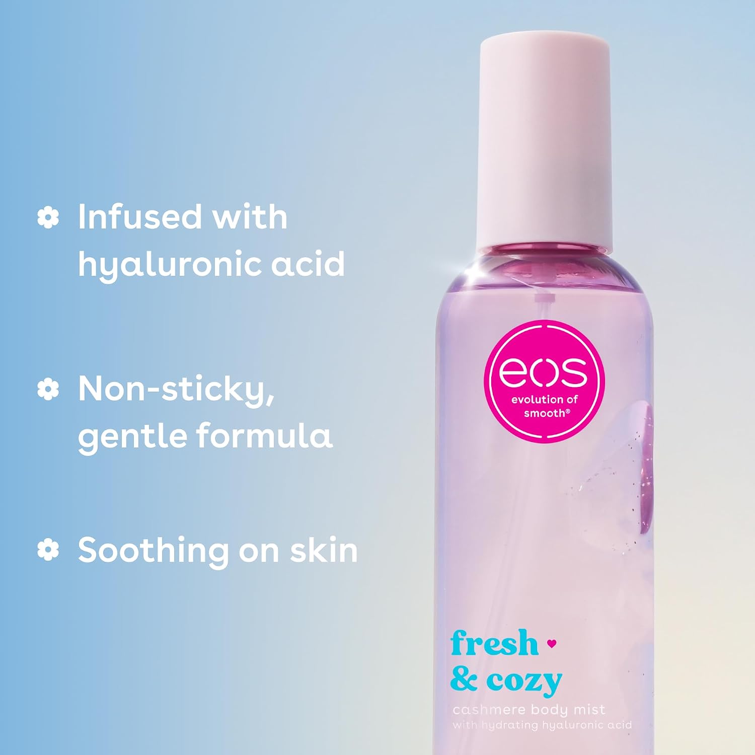 Cashmere Body Mist, Fresh & Cozy, Body Spray for Women, Hair Mist, Moisturizing, Hyaluronic Acid, Glycerin, Vegan