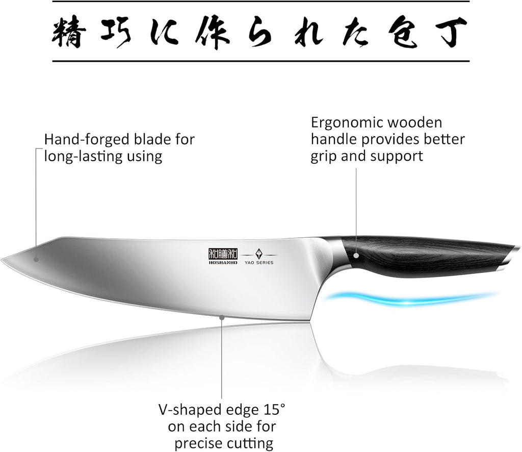 16-Piece Kitchen Knife Set with Block, Ultra Sharp Chef Knife Set