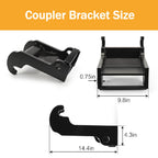 X Change Coupler Bracket, Bobcat Quick Attach Excavator Bucket Mount Attachment, Black Alloy Steel, Compatible with Bobcat E Series E26 E32 E35 E42 E45 E50 E60