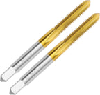 2Pcs M6 X 1.0 Thread Tap for Metal, M6 X 1.0 M2 HSS Thread Milling Tap