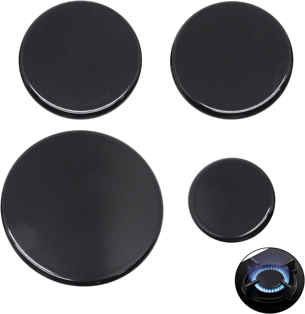 Gas Stove Burner Caps Set- 4PCS Burner Covers for Gas Stove, Glossy