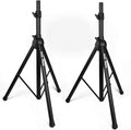 Pair PA Speaker Stands Heavy Duty Tripod Adjustable 4-6ft