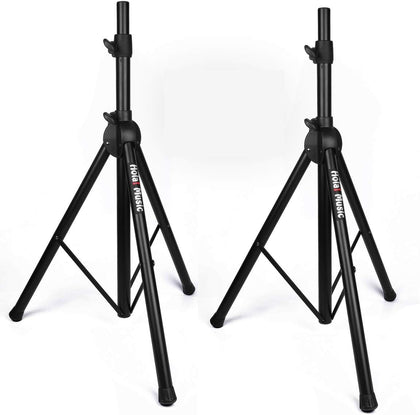 Pair PA Speaker Stands Heavy Duty Tripod Adjustable 4-6ft