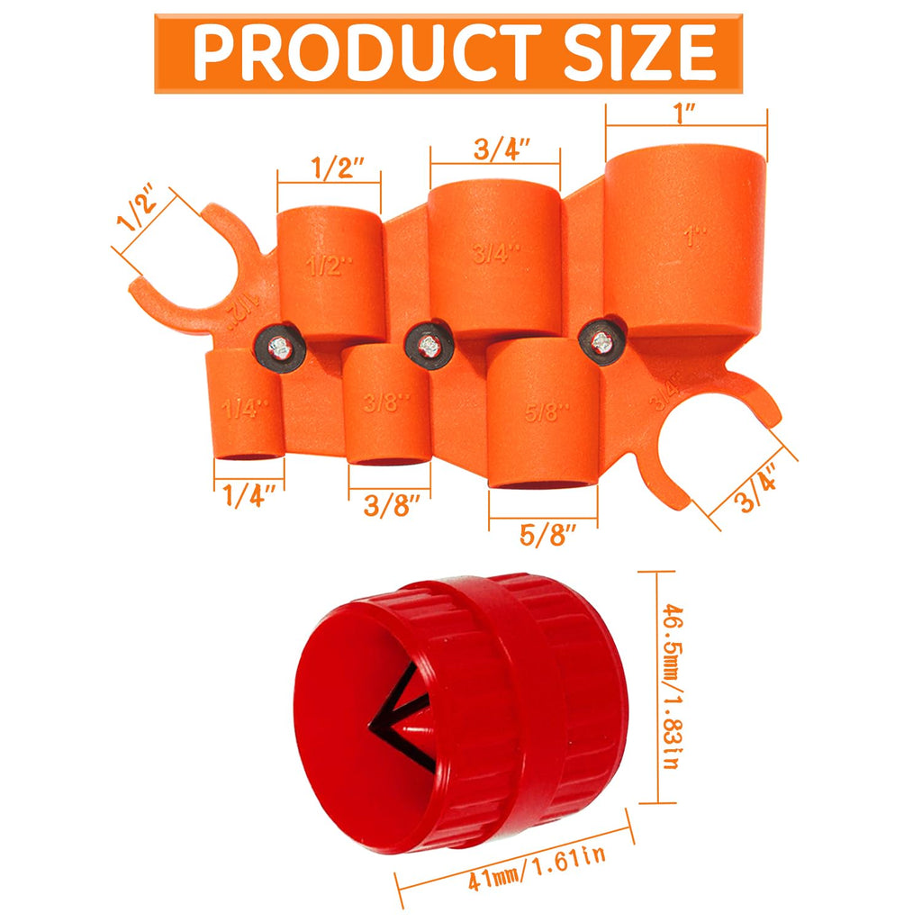 HUAREW 1/4'' - 1'' Depth Gauge and Pipe Deburring Tool Kit