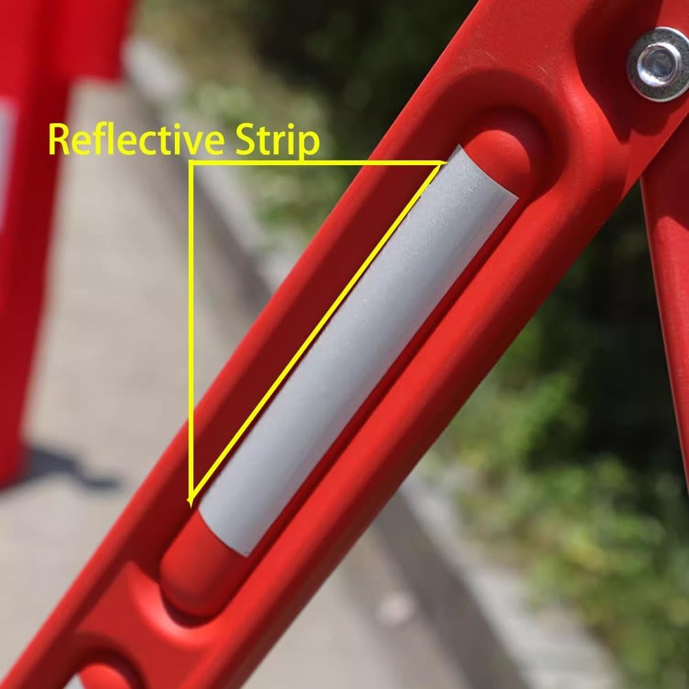Expandable Plastic Barricade, Retractable Traffic Fence Flexible Crowd Control Barriers Guard Easily Assembled Safety