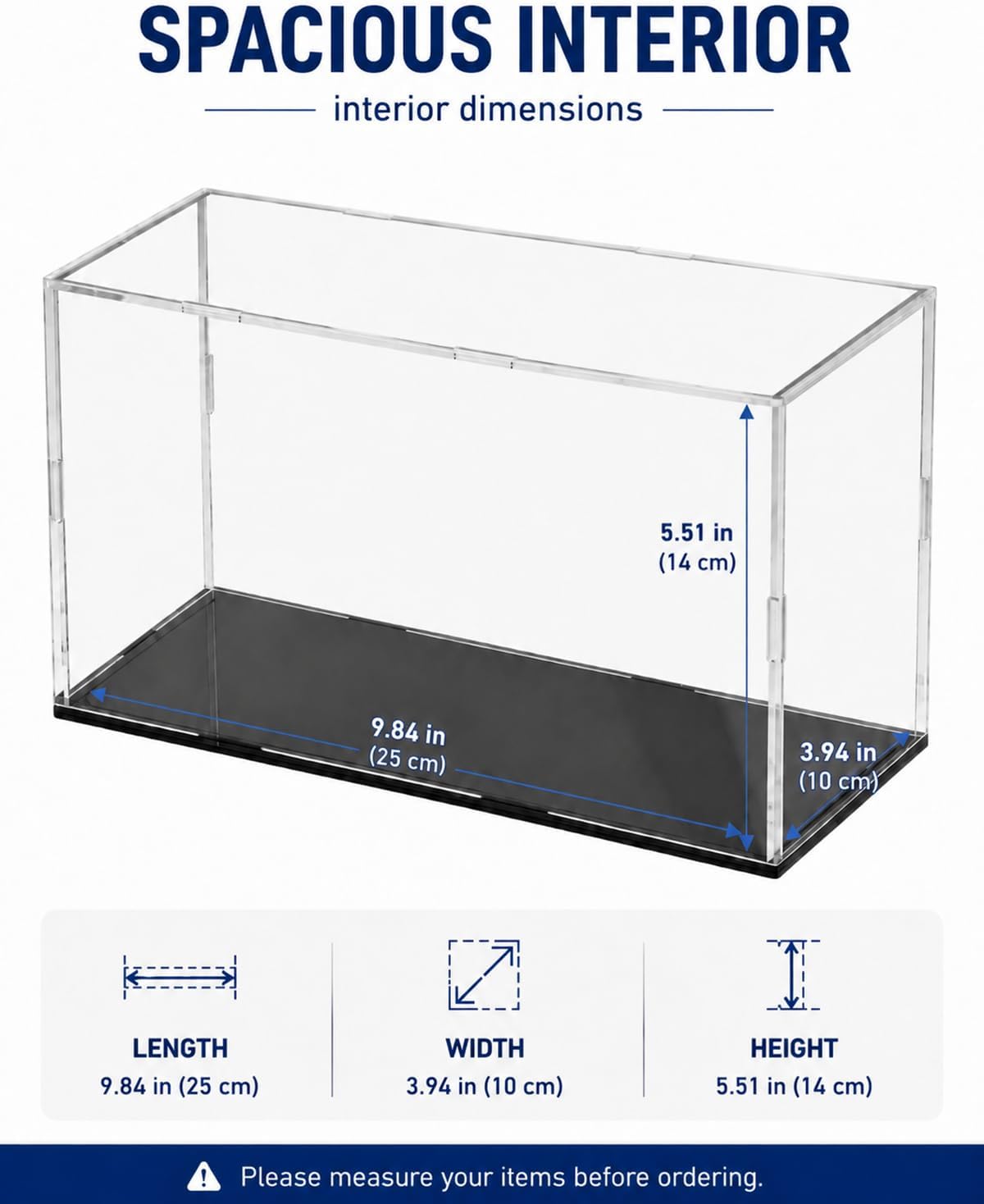 Self-Assembly Acrylic Display Case,Deluxe Dustproof Showcase,Cube Countertop Box for Pop Figures Collectibles
