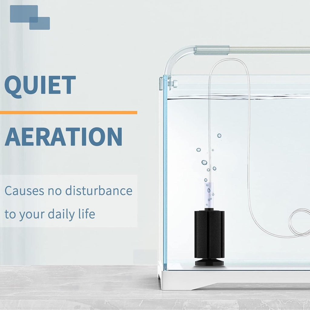 Aquarium Bio Sponge Filter Small Fish Foam Filter with Airline Tubing Suction Cups Check Valve Connectors and Control