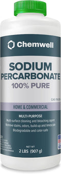 Sodium Percarbonate (2 lbs) - 99.9% Pure Oxygen Bleach Powder | Scent-Free, No Additives, Powerful Cleaner for