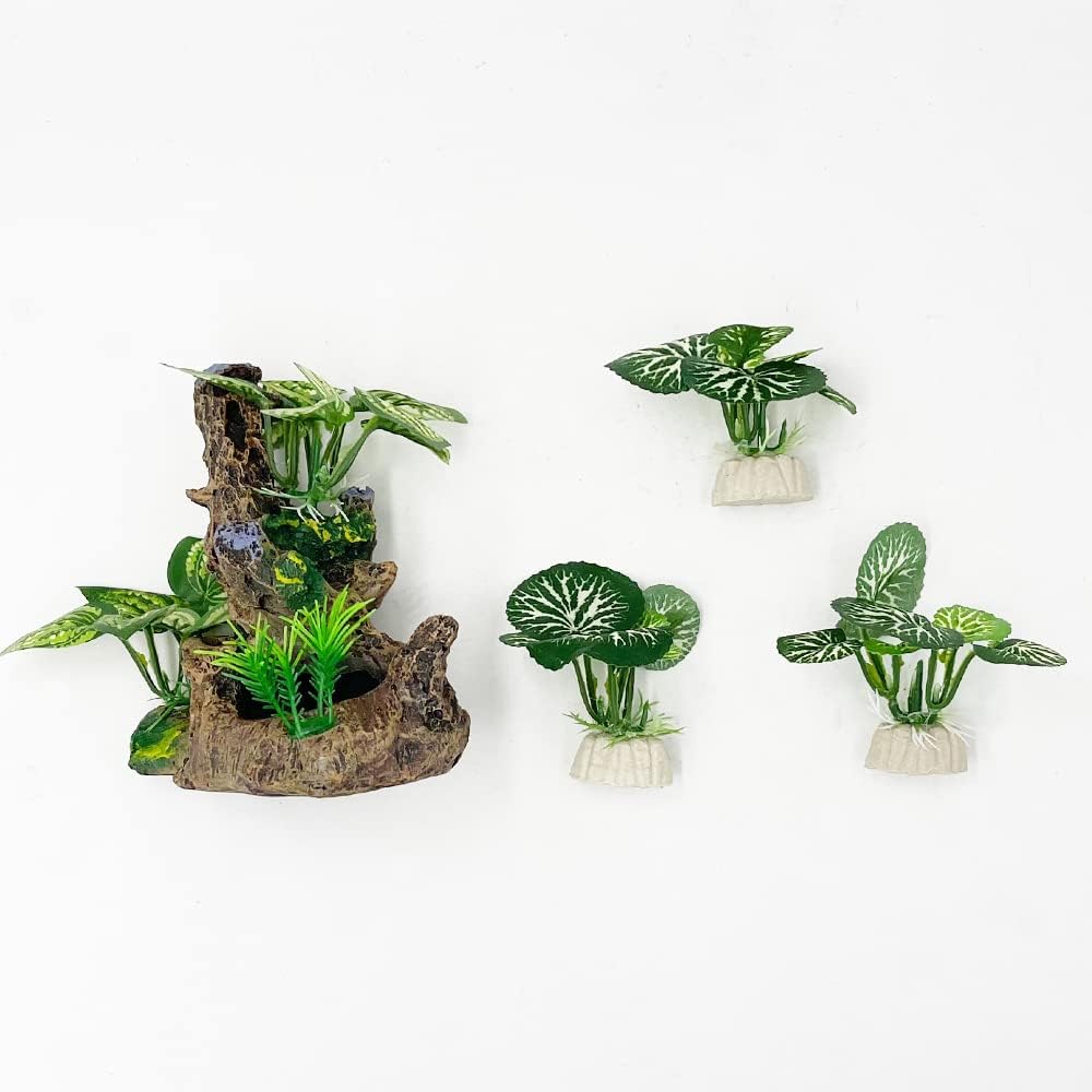Betta Fish Tank Cave Decorations Aquarium Decoration Ornaments Accessories Betta Leaf pad Hammock (Fish Cave Toy-A)