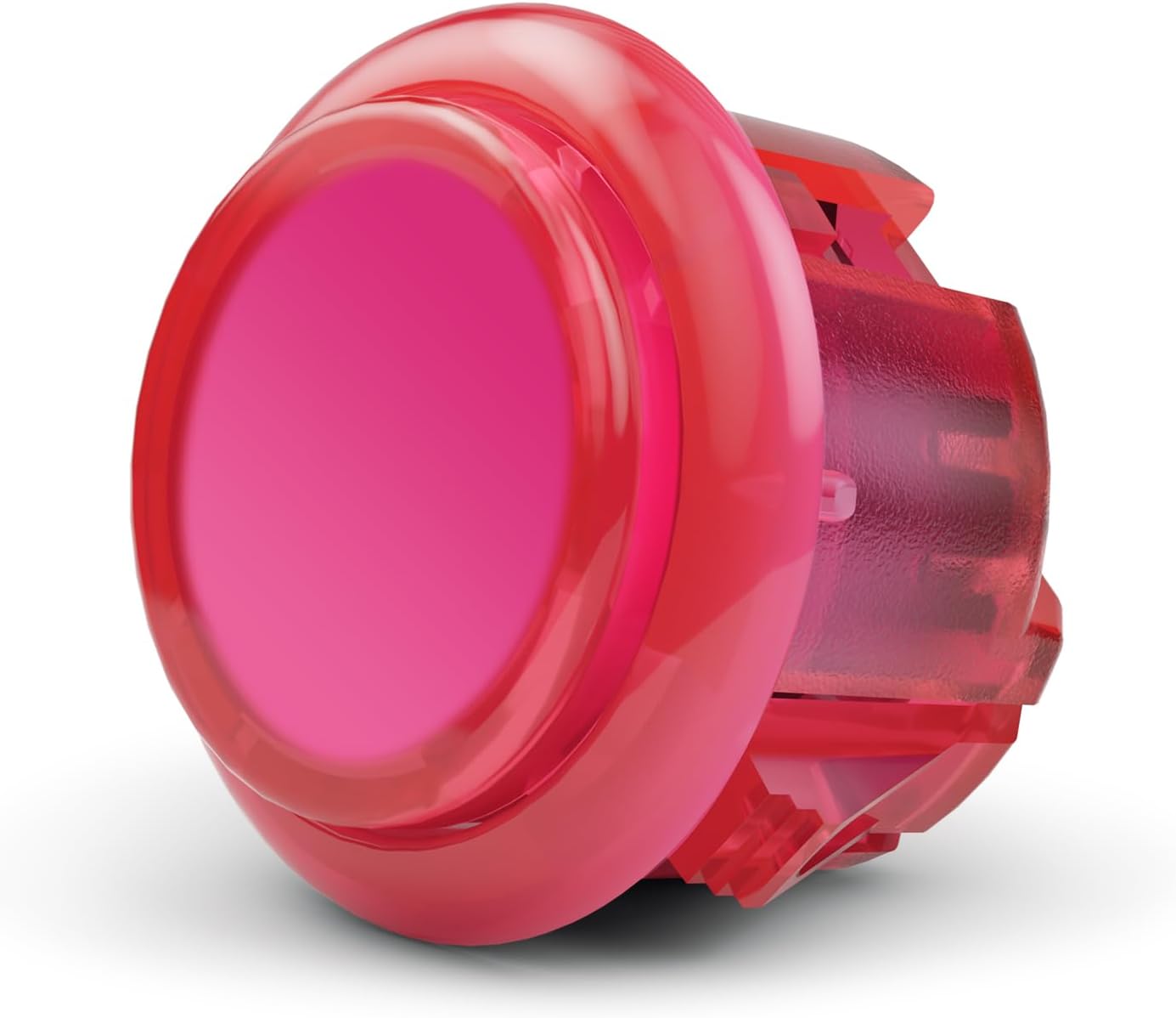 Gravity KS Mechanical Arcade Buttons 30mm Snap-in Mechanical Pushbutton (Boxed (Clear Pink D12(8 pcs))