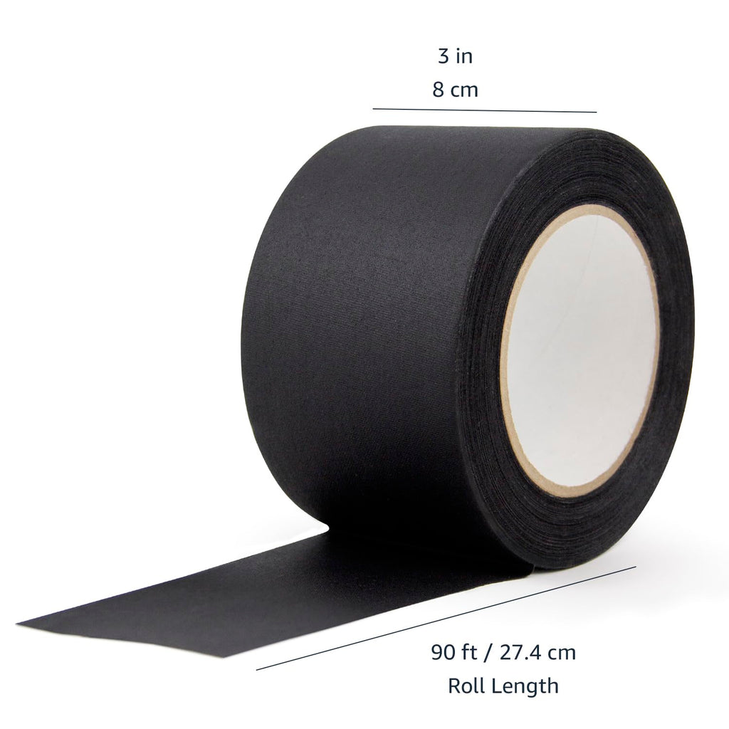 No Residue, Non-Reflective Gaffers Tape for Photography and Filming, Removable Strong Adhesive for Cords, 3 inch x 90