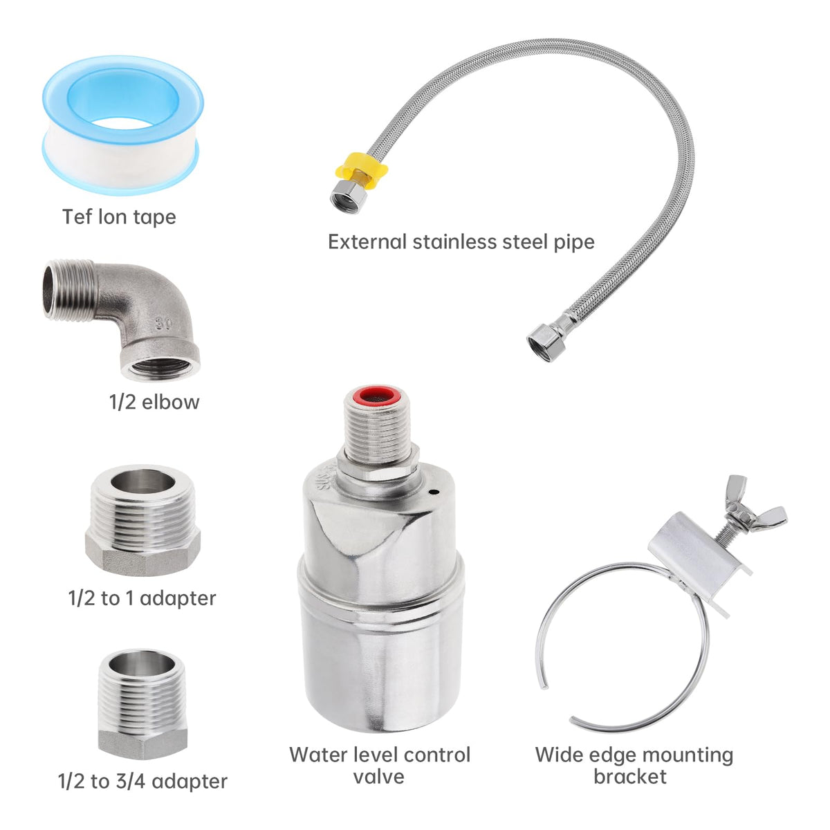 1/2'' Float Valve Automatic Water Level Control Valve 3/4'' 1'' with Hose