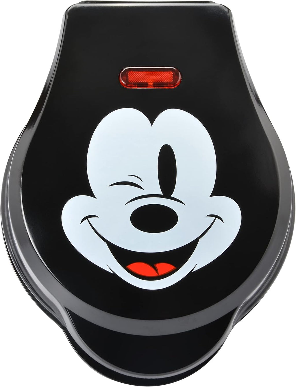 Mickey Mouse 4" Mini Waffle Maker by Select Brands - Cute Appliance for Single Waffle - Features Nonstick Plates &