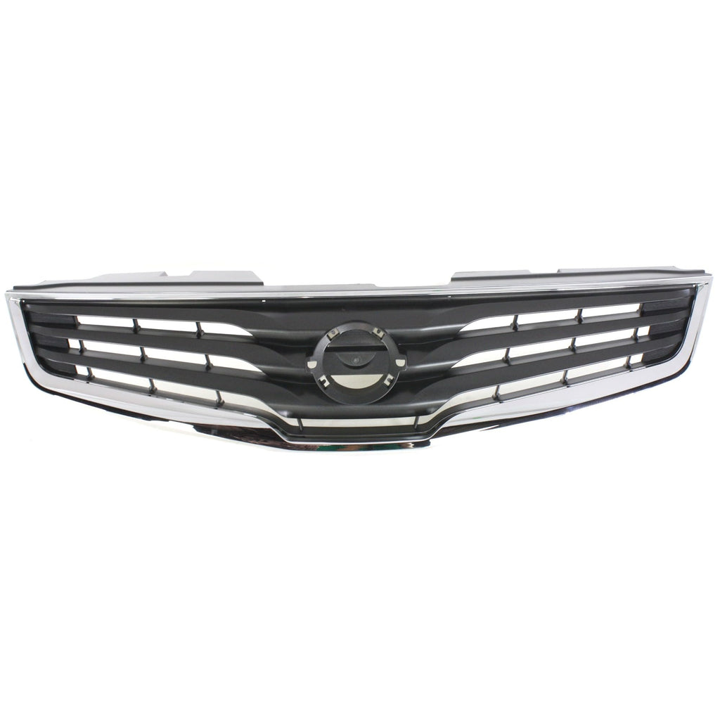 Garage-Pro Grille Compatible with 2010-2012 Nissan Sentra Chrome Shell/Painted Dark Gray Insert Base/S/SL Models