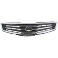Garage-Pro Grille Compatible with 2010-2012 Nissan Sentra Chrome Shell/Painted Dark Gray Insert Base/S/SL Models
