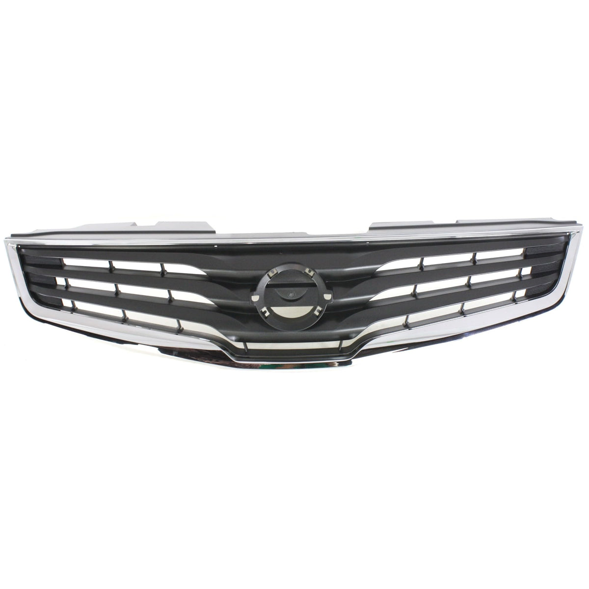 Garage-Pro Grille Compatible with 2010-2012 Nissan Sentra Chrome Shell/Painted Dark Gray Insert Base/S/SL Models