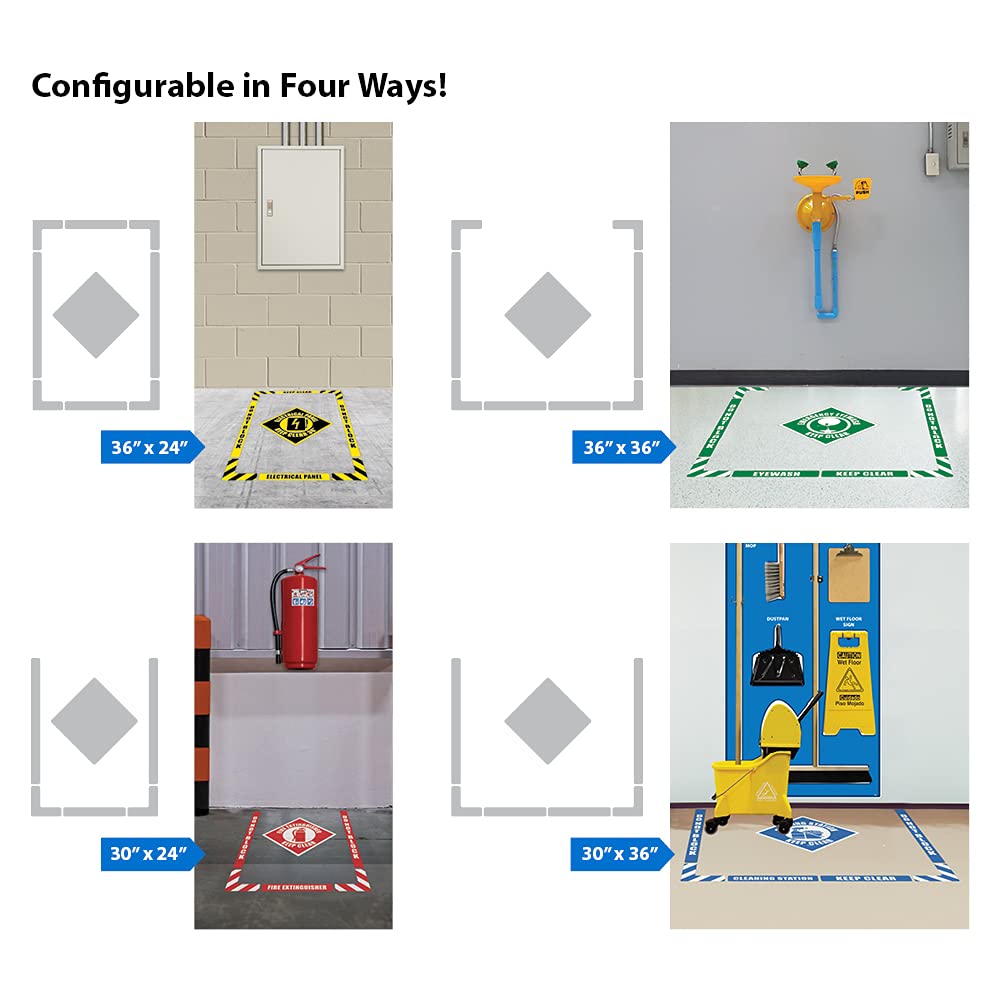 Emergency Equipment Do Not Block Walk-On Floor Marking Kit