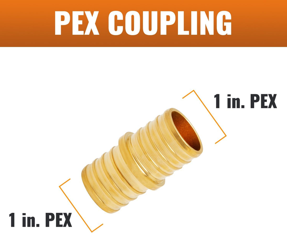 SUNGATOR 6-Pack 1" PEX Straight Coupling, 1 Inch PEX Fittings