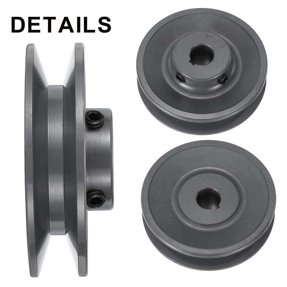 uxcell BK34-5/8 V-Belt Sheave 5/8" Bore, 3.55" OD, Single Groove Web Sheave