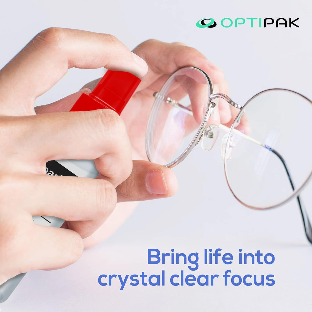 Sparkle Anti-Reflective Safe Lens Cleaner & Repair Kit – (2) 1oz Glasses Cleaner Spray, (2) Microfiber Cloth &