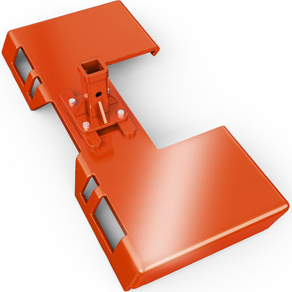3/8" Skid Steer Mount Plate with 2" Removable Trailer Hitch Receiver, Thick Skid Steer Plate Attachment, Universal